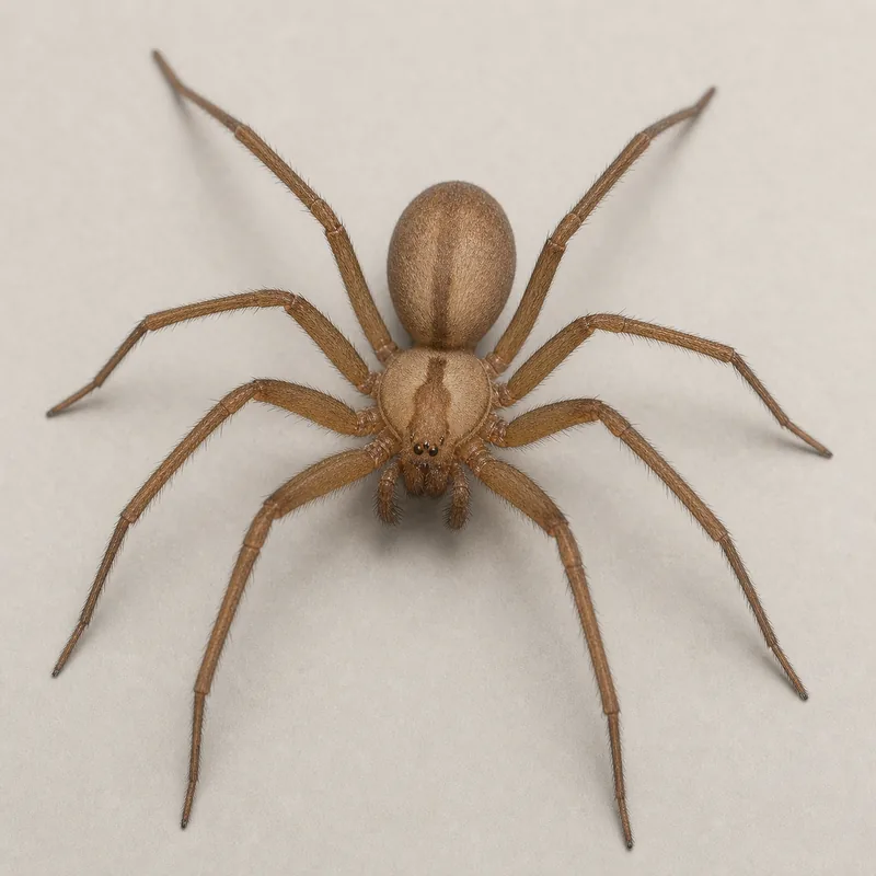 Araña del rincón (Loxosceles laeta) — imagen original Agroambiental para identificación orientativa