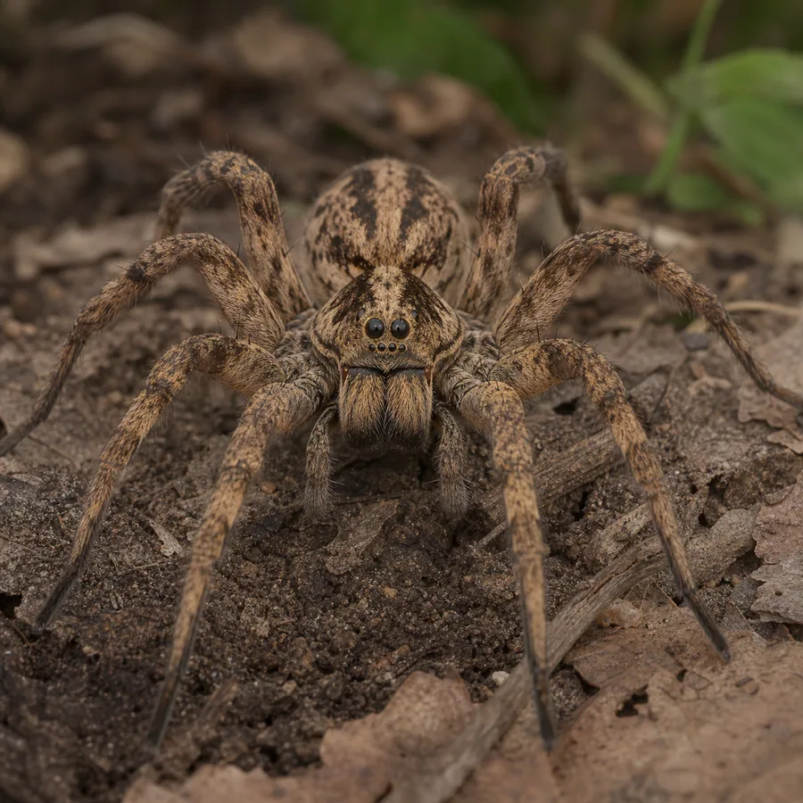 Araña lobo (Lycosidae) — imagen original Agroambiental para identificación orientativa