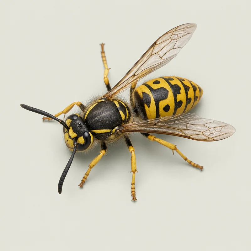 Avispa chaqueta amarilla (Vespula germanica) — imagen original Agroambiental para identificación orientativa