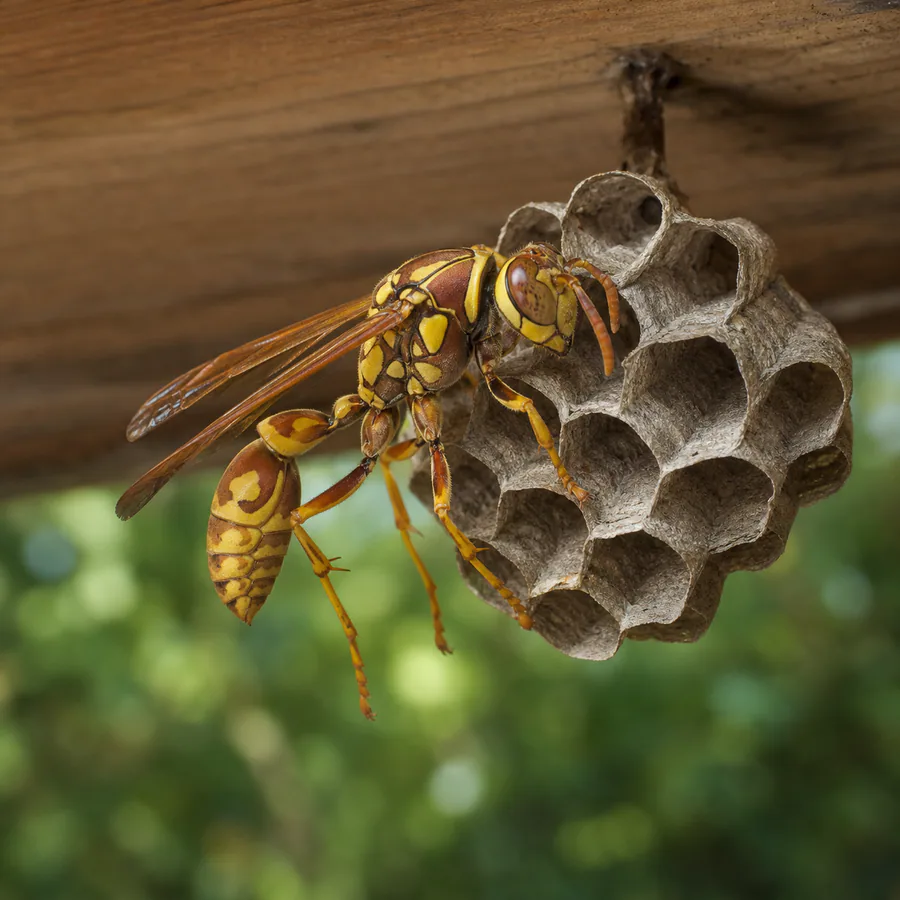 Avispa papelera (Polistes spp.) — imagen original Agroambiental para identificación orientativa