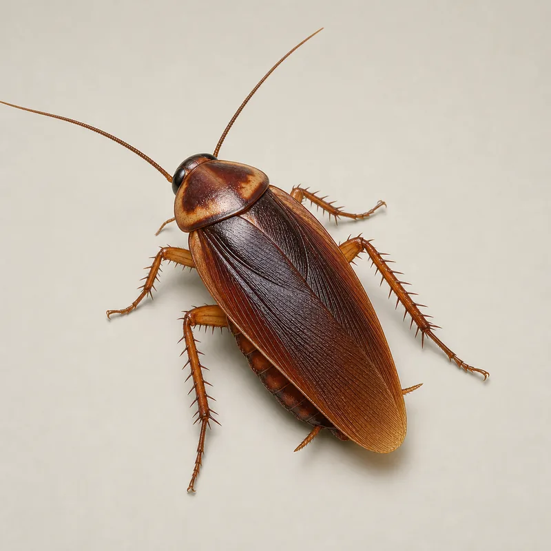Cucaracha americana (Periplaneta americana) — imagen original Agroambiental para identificación orientativa