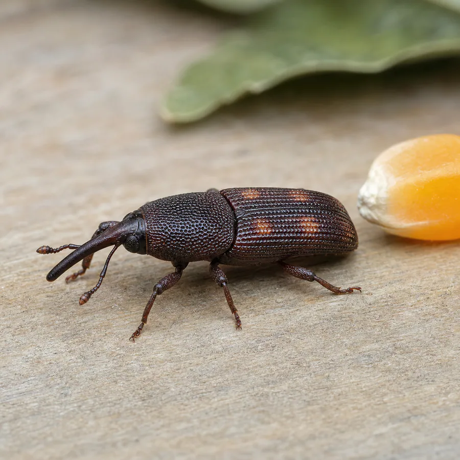 Gorgojo del maíz (Sitophilus zeamais) — imagen original Agroambiental para identificación orientativa