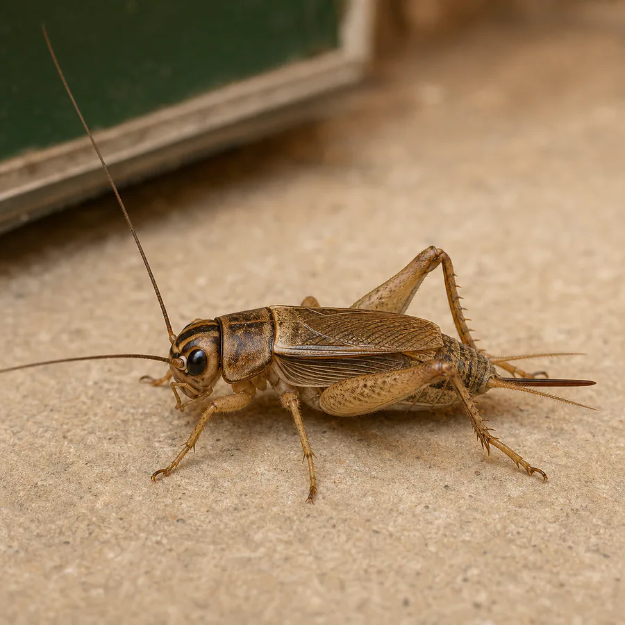 Grillo doméstico (Acheta domesticus) — imagen original Agroambiental para identificación orientativa