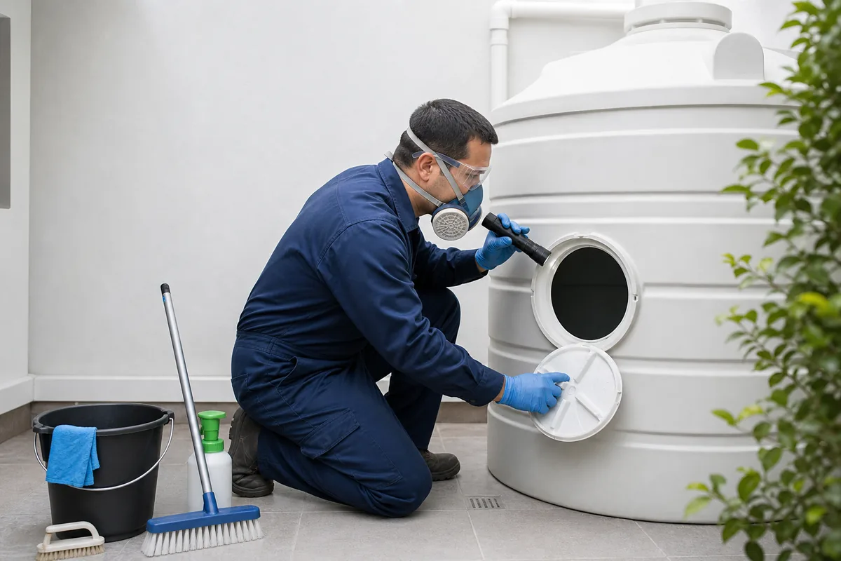 Tanques de agua: inspección, limpieza y registro: imagen educativa de referencia