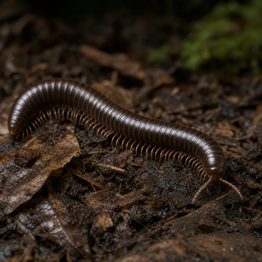 Milpiés (Diplopoda) — imagen original Agroambiental para identificación orientativa