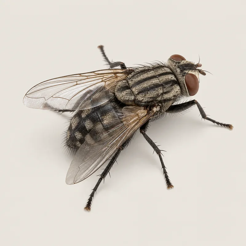 Mosca doméstica (Musca domestica) — imagen original Agroambiental para identificación orientativa
