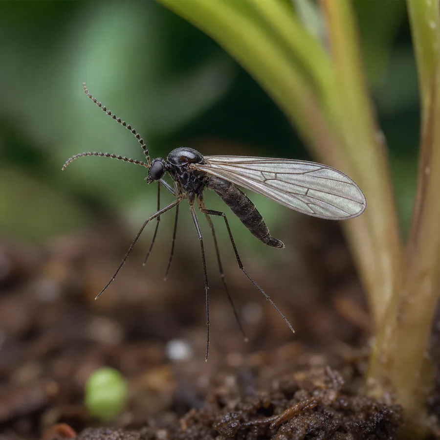 Mosquita de los hongos (Sciaridae) — imagen original Agroambiental para identificación orientativa