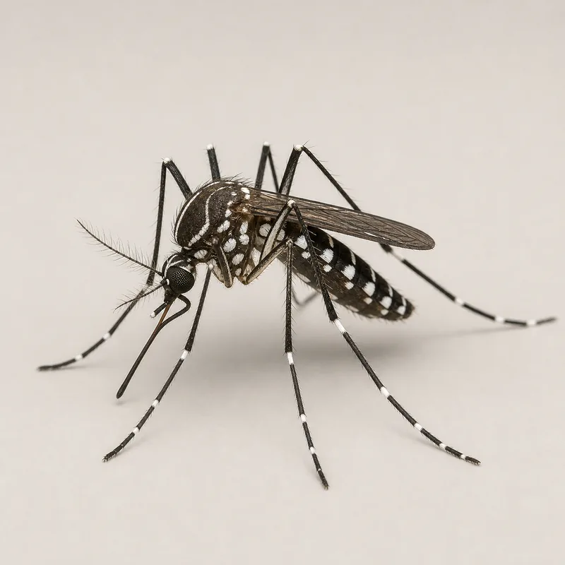 Mosquito Aedes aegypti (Aedes aegypti) — imagen original Agroambiental para identificación orientativa