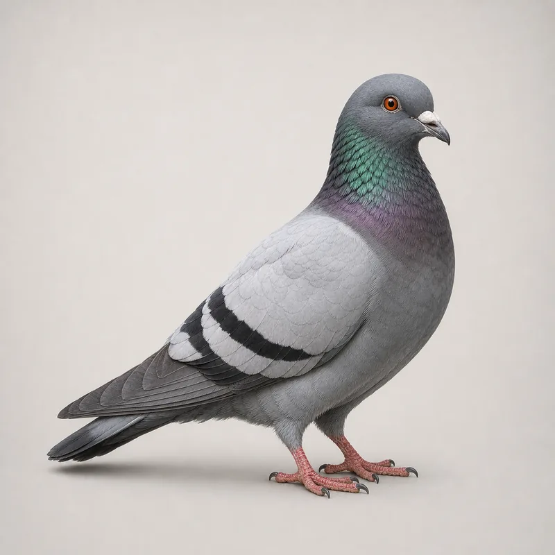 Paloma urbana (Columba livia domestica) — imagen original Agroambiental para identificación orientativa