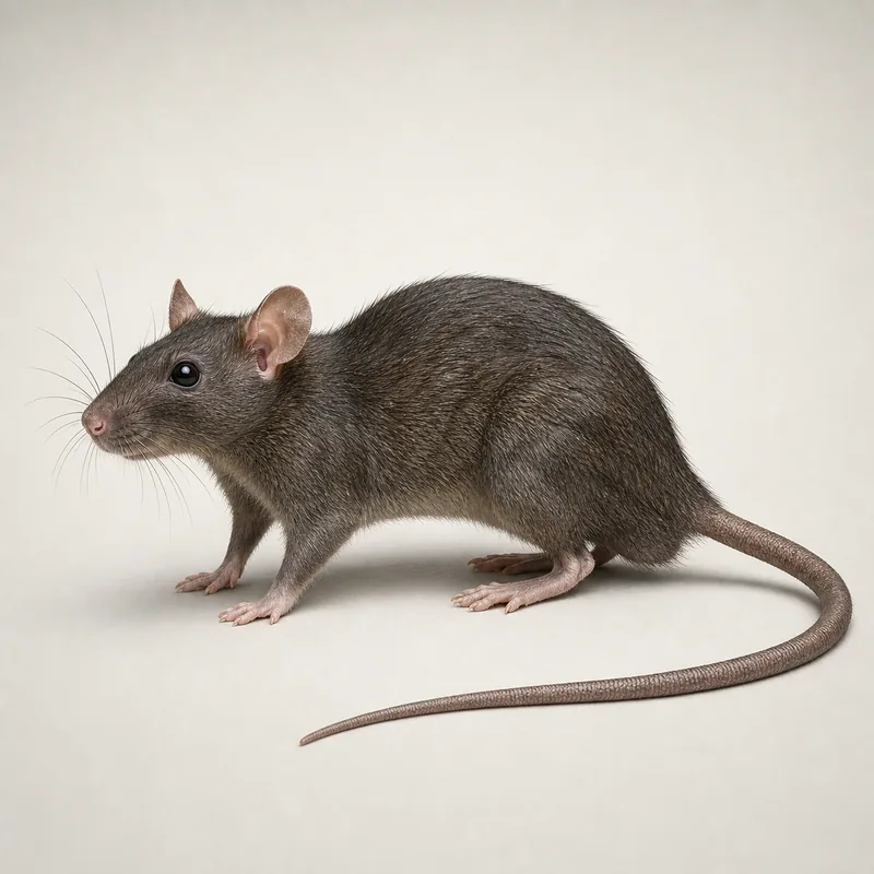Rata negra o de los tejados (Rattus rattus) — imagen original Agroambiental para identificación orientativa