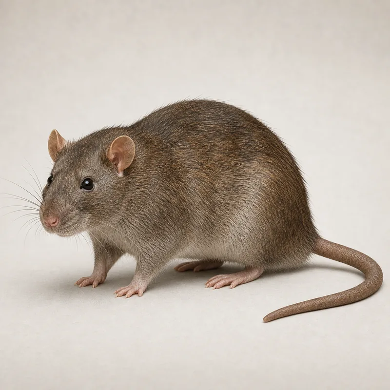 Rata parda o de alcantarilla (Rattus norvegicus) — imagen original Agroambiental para identificación orientativa