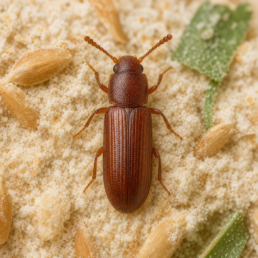 Tribolio confuso de la harina (Tribolium confusum) — imagen original Agroambiental para identificación orientativa