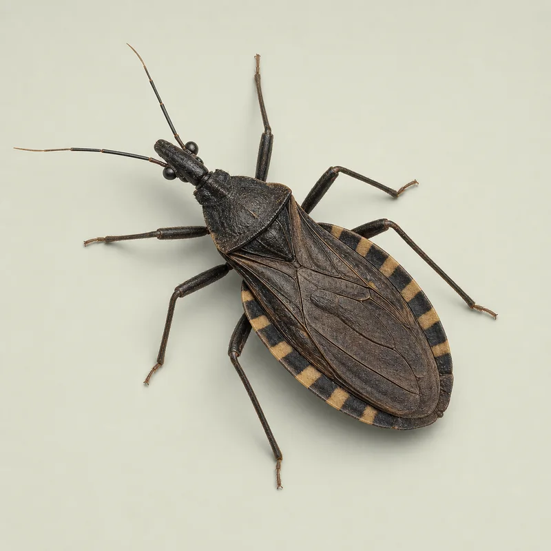 Vinchuca (Triatoma infestans) — imagen original Agroambiental para identificación orientativa