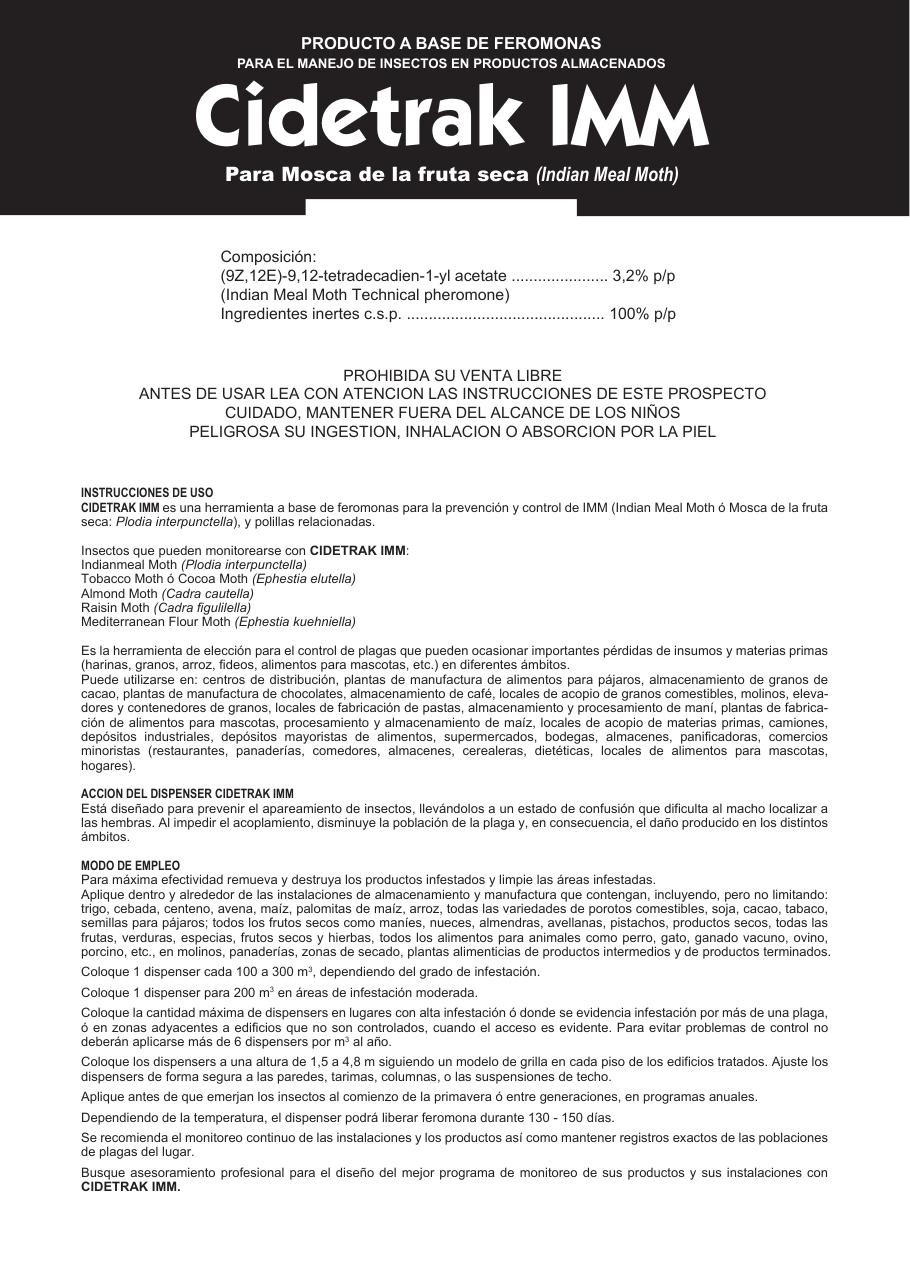 CIDETRAK IMM para confusión sexual
