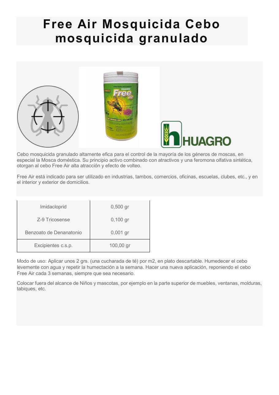 Free Air cebo mosquicida granulado
