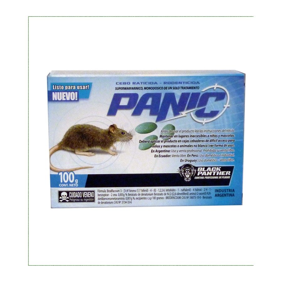 Panic rodenticida con brodifacoum