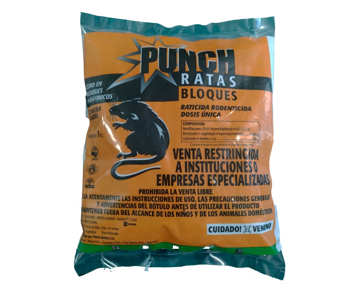 Punch bloques rodenticidas
