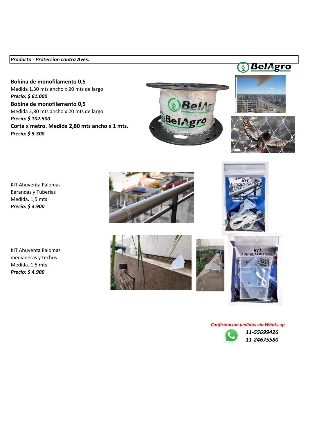 Redes antipalomas de monofilamento